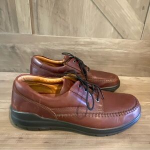 ECCO Seawalker Tie Brown Leather Casual Walking Shoes Men's EU 44 (US 10.5)